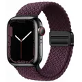 Bracelet nylon tressé boucle 38 à 49 mm pour Apple Watch – Couleur du bracelet 19 Crimson Cherry