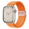 Bracelet nylon tressé boucle 38 à 49 mm pour Apple Watch – Couleur du bracelet 24 Emma Orange