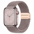 Bracelet nylon tressé boucle 38 à 49 mm pour Apple Watch – Couleur du bracelet 28 Smoky Purple