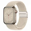 Bracelet nylon tressé boucle 38 à 49 mm pour Apple Watch – Couleur du bracelet 29 Starlight