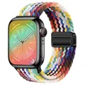 Bracelet nylon tressé boucle 38 à 49 mm pour Apple Watch – Couleur du bracelet 3 Rainbow