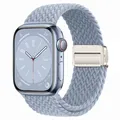 Bracelet nylon tressé boucle 38 à 49 mm pour Apple Watch – Couleur du bracelet 30 Mist Blue