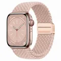 Bracelet nylon tressé boucle 38 à 49 mm pour Apple Watch – Couleur du bracelet 31 Sand powder