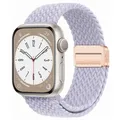 Bracelet nylon tressé boucle 38 à 49 mm pour Apple Watch – Couleur du bracelet 32 Misty Purple