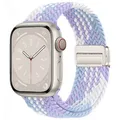 Bracelet nylon tressé boucle 38 à 49 mm pour Apple Watch – Couleur du bracelet 34 Violets