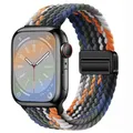 Bracelet nylon tressé boucle 38 à 49 mm pour Apple Watch – Couleur du bracelet 36 Denim Blue