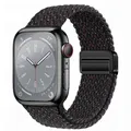 Bracelet nylon tressé boucle 38 à 49 mm pour Apple Watch – Couleur du bracelet 37 Starlight Black
