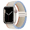 Bracelet nylon tressé boucle 38 à 49 mm pour Apple Watch – Couleur du bracelet 38 Milky white