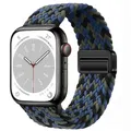 Bracelet nylon tressé boucle 38 à 49 mm pour Apple Watch – Couleur du bracelet 45 Blue Camo