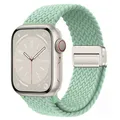 Bracelet nylon tressé boucle 38 à 49 mm pour Apple Watch – Couleur du bracelet 53 pistachio