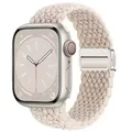 Bracelet nylon tressé boucle 38 à 49 mm pour Apple Watch – Couleur du bracelet 56 Starlight Red