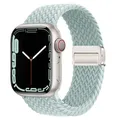 Bracelet nylon tressé boucle 38 à 49 mm pour Apple Watch – Couleur du bracelet 58 Light Mint