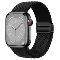 Bracelet nylon tressé boucle 38 à 49 mm pour Apple Watch – Couleur du bracelet 6 Black