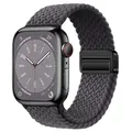 Bracelet nylon tressé boucle 38 à 49 mm pour Apple Watch – Couleur du bracelet 7 Space Gray