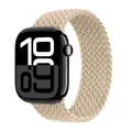 Bracelet nylon tressé boucle 38 à 49 mm pour Apple Watch – Couleur du bracelet Beige