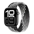 Bracelet nylon tressé boucle 38 à 49 mm pour Apple Watch – Couleur du bracelet black clever