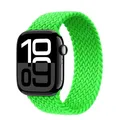 Bracelet nylon tressé boucle 38 à 49 mm pour Apple Watch – Couleur du bracelet Flash Green