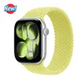 Bracelet nylon tressé boucle 38 à 49 mm pour Apple Watch – Couleur du bracelet Neon Yellow