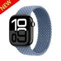 Bracelet nylon tressé boucle 38 à 49 mm pour Apple Watch – Couleur du bracelet Rock Cyan