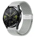 Bracelet nylon tressé élastique 20 à 22 mm Samsung et Huawei – Couleur PearlWhite-S