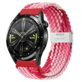 Bracelet nylon tressé élastique 20 à 22 mm Samsung et Huawei – Couleur SummerPink-S