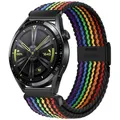 Bracelet nylon tressé élastique 20 à 22 mm Samsung et Huawei – Couleur RainbowB-B