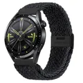 Bracelet nylon tressé élastique 20 à 22 mm Samsung et Huawei – Couleur BGraphite-B