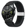 Bracelet nylon tressé élastique 20 à 22 mm Samsung et Huawei – Couleur BGraphite-S
