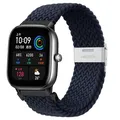 Bracelet nylon tressé élastique 20 à 22 mm Samsung et Huawei – Couleur Charcoal-S
