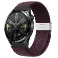 Bracelet nylon tressé élastique 20 à 22 mm Samsung et Huawei – Couleur Cherry-S