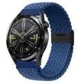 Bracelet nylon tressé élastique 20 à 22 mm Samsung et Huawei – Couleur Cold Sea-B