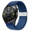 Bracelet nylon tressé élastique 20 à 22 mm Samsung et Huawei – Couleur Cold Sea-S