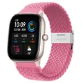 Bracelet nylon tressé élastique 20 à 22 mm Samsung et Huawei – Couleur Pink-S