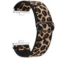Bracelet nylon tressé élastique pour Redmi Watch et Xiaomi Mi Band – Couleur du bracelet Leopard print