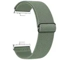 Bracelet nylon tressé élastique pour Redmi Watch et Xiaomi Mi Band – Couleur du bracelet Green
