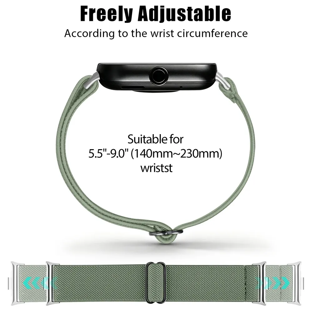 Bracelet nylon tressé élastique pour Redmi Watch et Xiaomi Mi Band