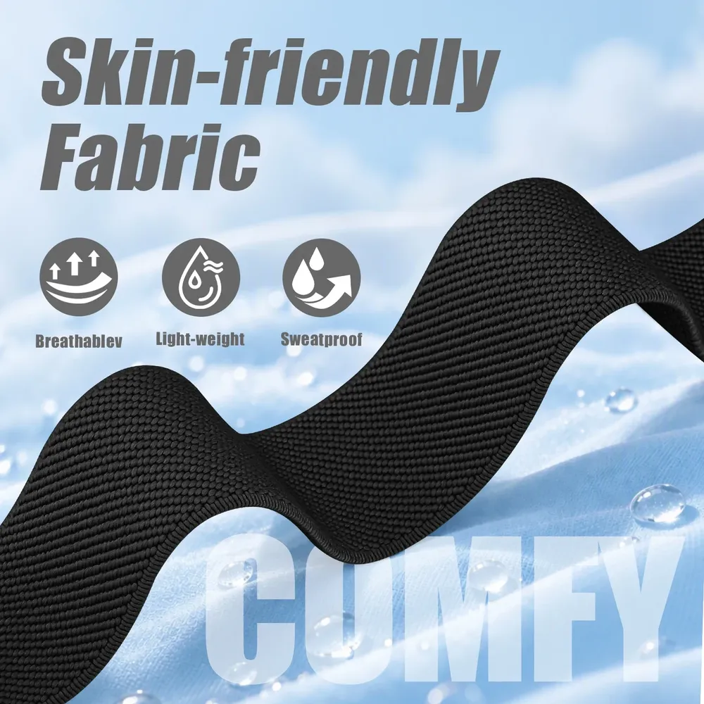 Bracelet nylon tressé élastique pour Redmi Watch et Xiaomi Mi Band