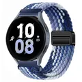 Bracelet nylon tressé magnétique 20 et 22 mm Samsung et Huawei – Couleur du bracelet blueberries