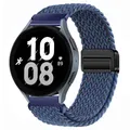 Bracelet nylon tressé magnétique 20 et 22 mm Samsung et Huawei – Couleur du bracelet starlight blue
