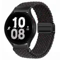 Bracelet nylon tressé magnétique 20 et 22 mm Samsung et Huawei – Couleur du bracelet starlight black