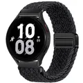Bracelet nylon tressé magnétique 20 et 22 mm Samsung et Huawei – Couleur du bracelet black j sm