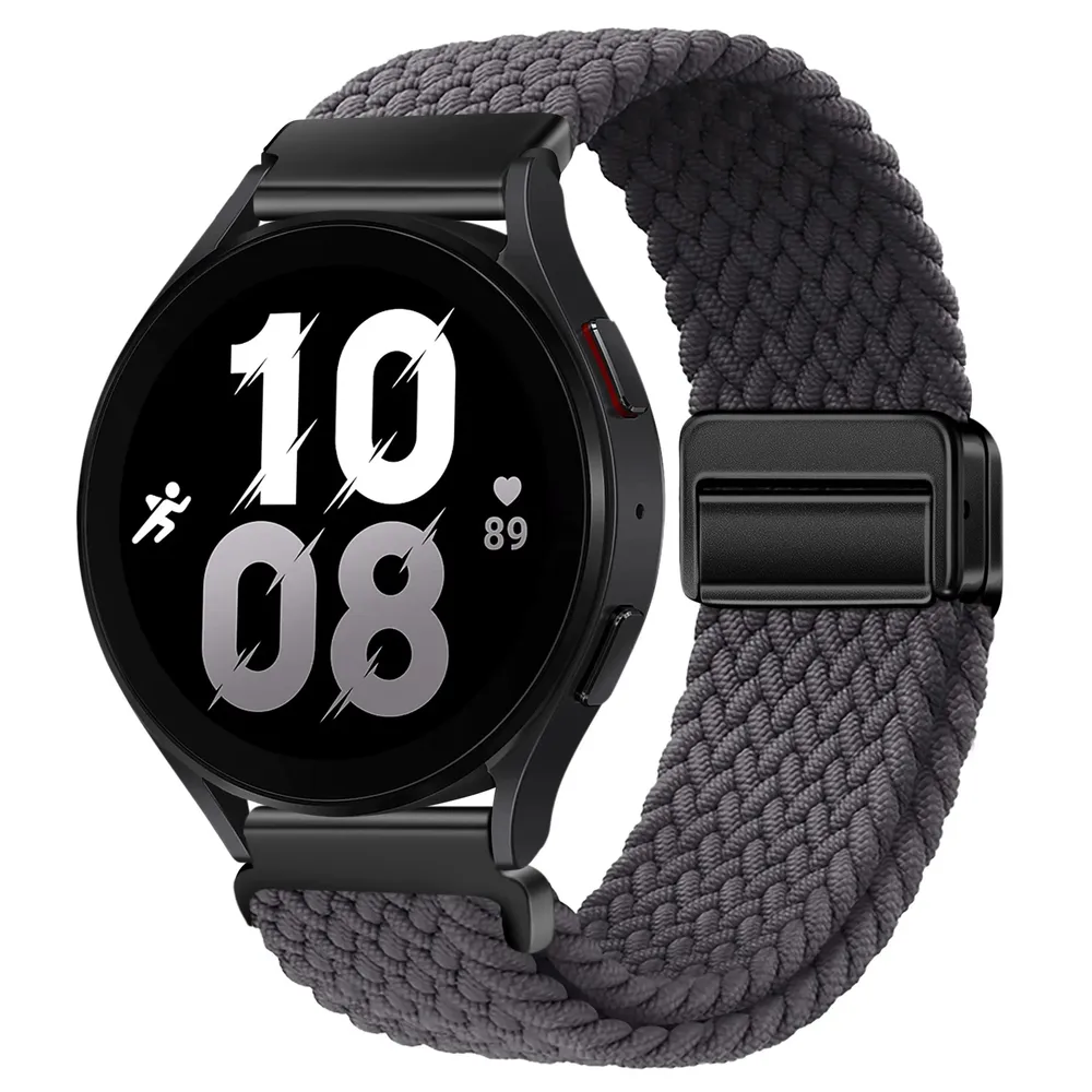 Bracelet nylon tressé magnétique 20 et 22 mm Samsung et Huawei