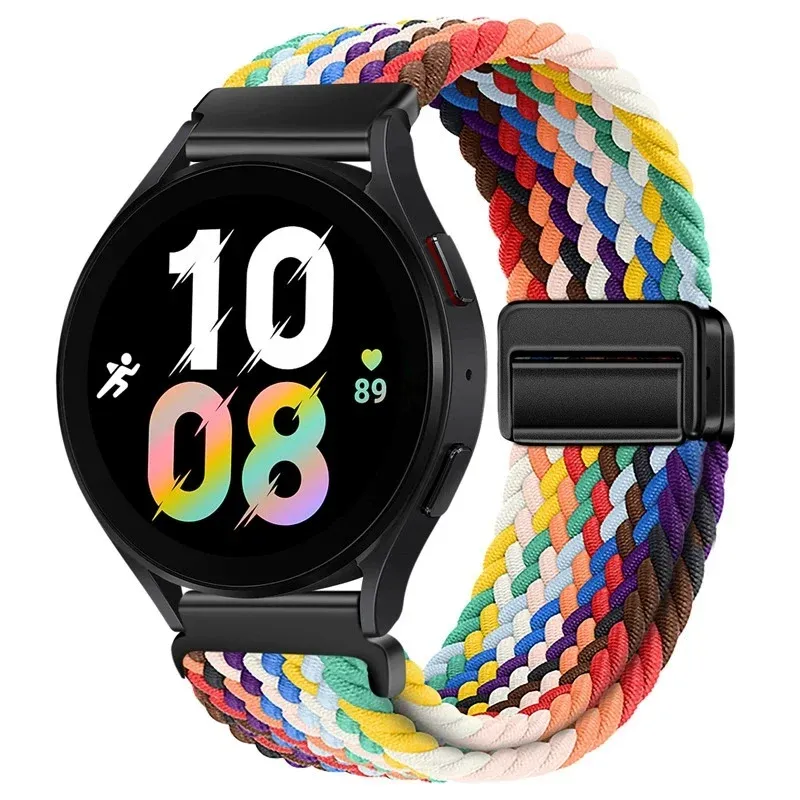 Bracelet nylon tressé magnétique 20 et 22 mm Samsung et Huawei