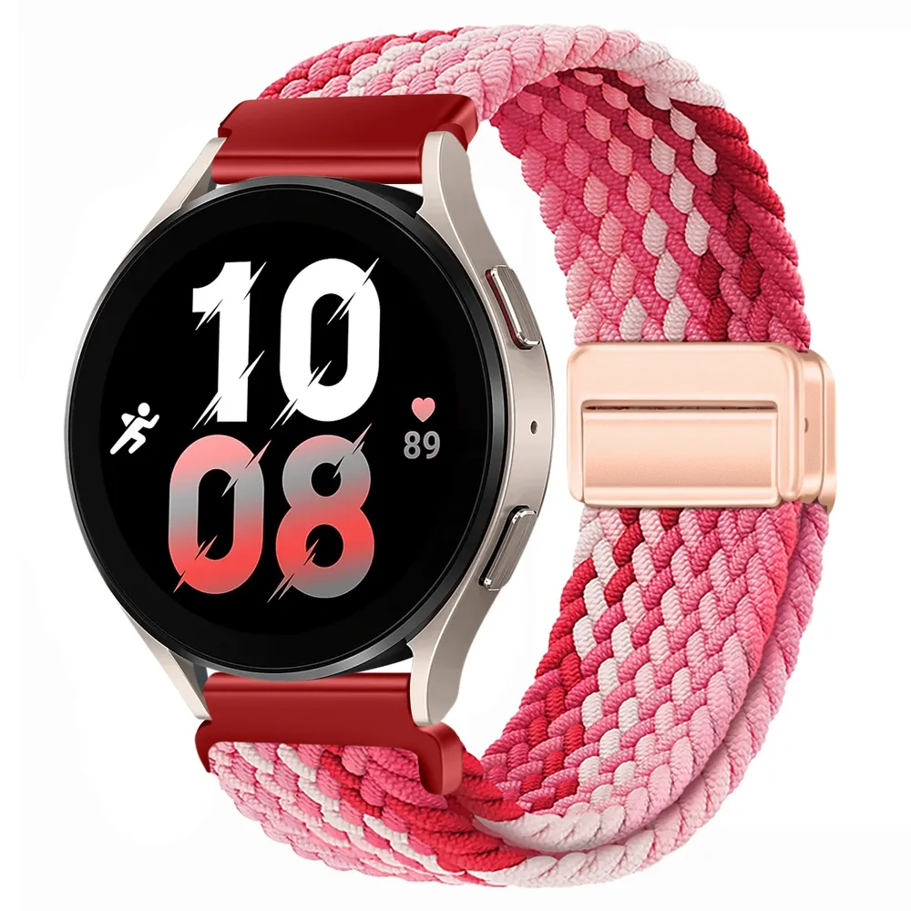Bracelet nylon tressé magnétique 20 et 22 mm Samsung et Huawei