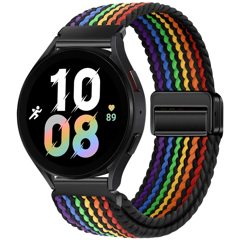 Bracelet nylon tressé magnétique 20 et 22 mm Samsung et Huawei
