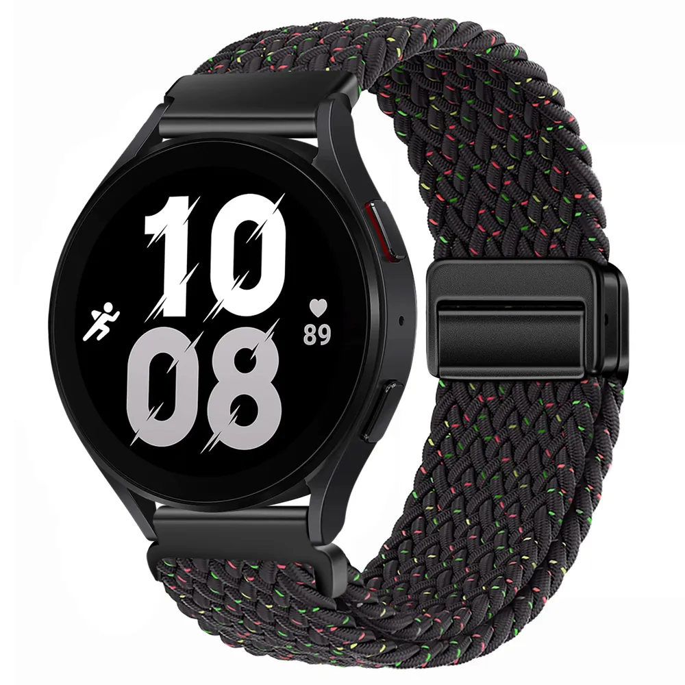 Bracelet nylon tressé magnétique 20 et 22 mm Samsung et Huawei