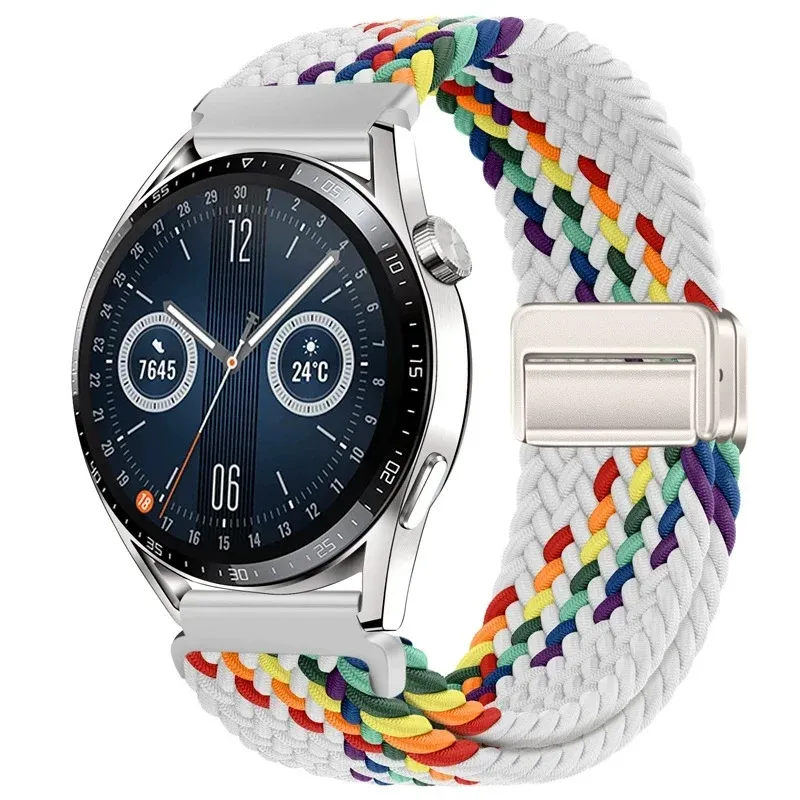 Bracelet nylon tressé magnétique 20 et 22 mm Samsung et Huawei
