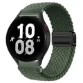 Bracelet nylon tressé magnétique 20 et 22 mm Samsung et Huawei – Couleur du bracelet olive