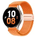 Bracelet nylon tressé magnétique 20 et 22 mm Samsung et Huawei – Couleur du bracelet orange