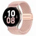 Bracelet nylon tressé magnétique 20 et 22 mm Samsung et Huawei – Couleur du bracelet Rose